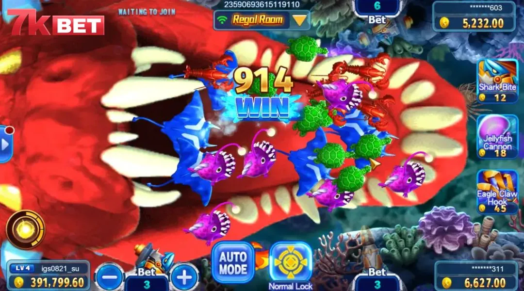 O sistema de armas multinível ajuda o All-Star Fishing a manter o ritmo da caçada